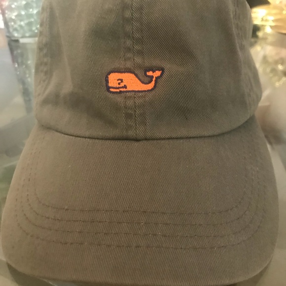 Olive Vineyard Vines Hat with Orange Logo Sold out - Picture 3 of 7